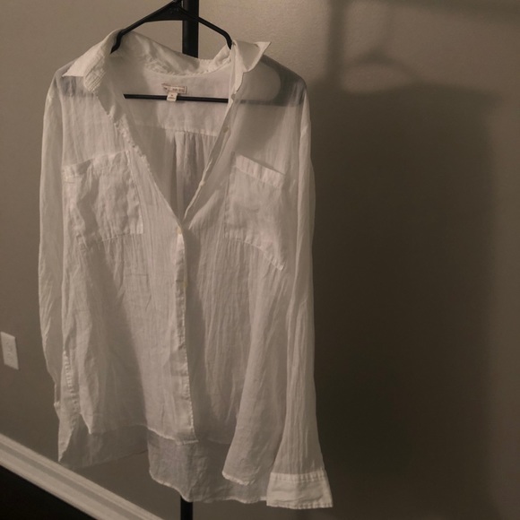Gap White Button-up Blouse - Picture 2 of 2